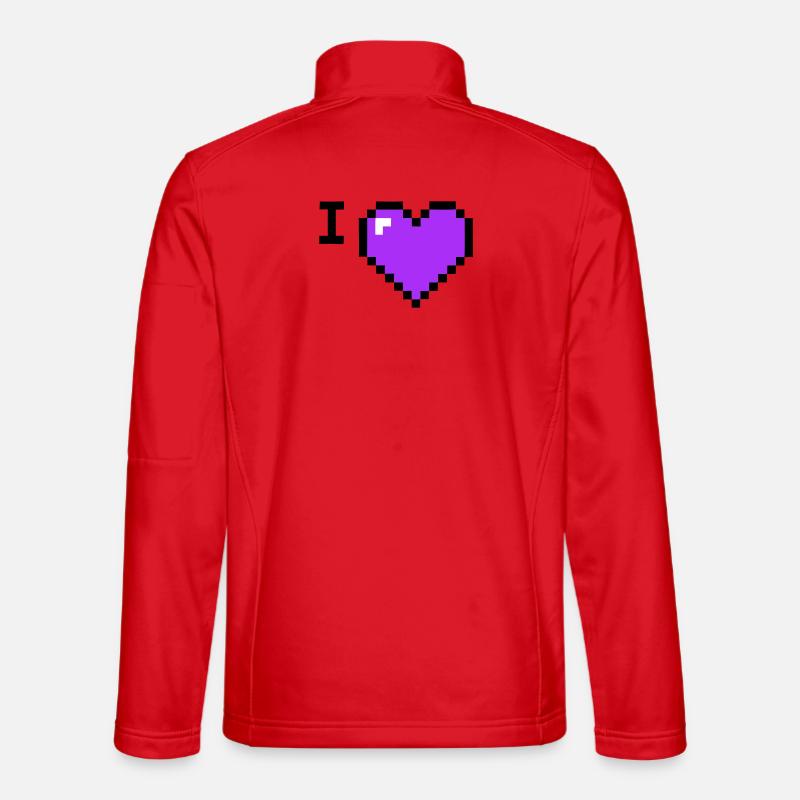 Texte provisoire de Cœur J’adore - Veste en tissu softshell Unisexe - rouge
