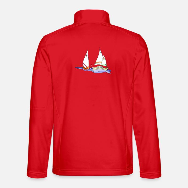 Segelboote - Unisex Softshelljacke - Rot