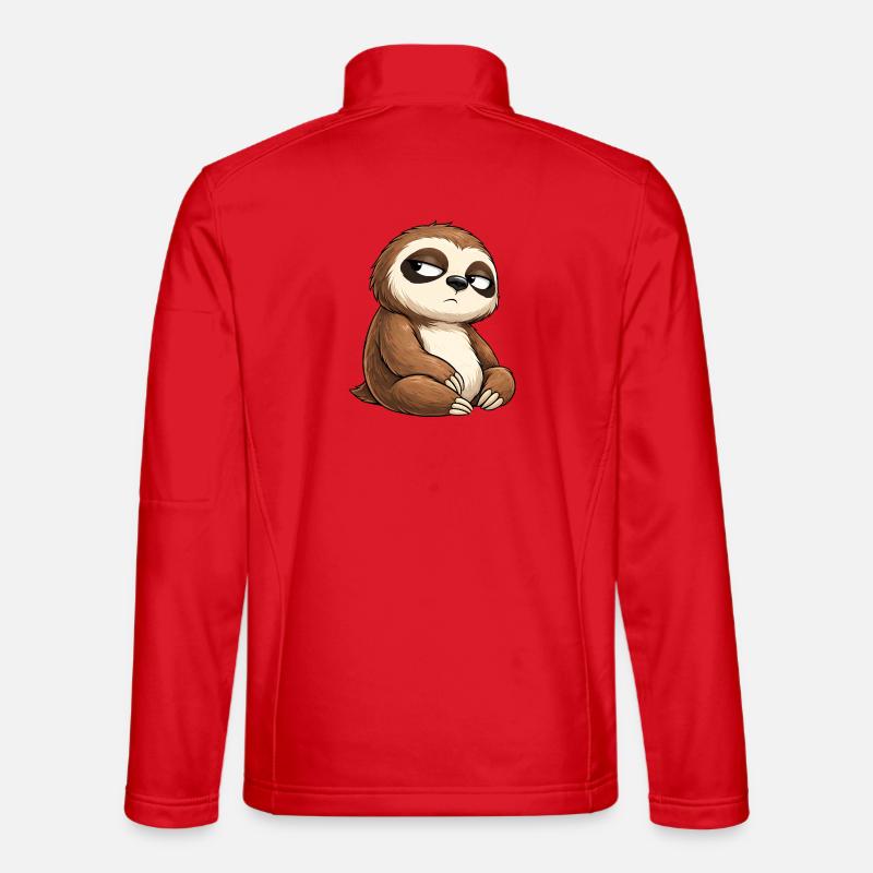 Faultier mit müdem Blick Unisex Softshelljacke