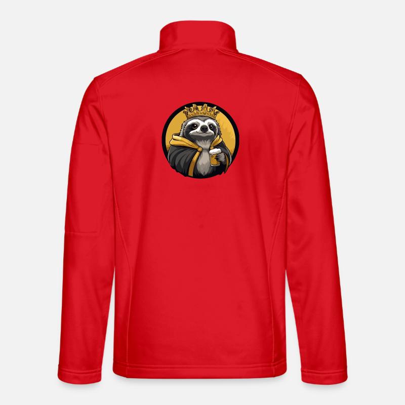 Sloth Beer Funny - Unisex Softshell Jacket - red