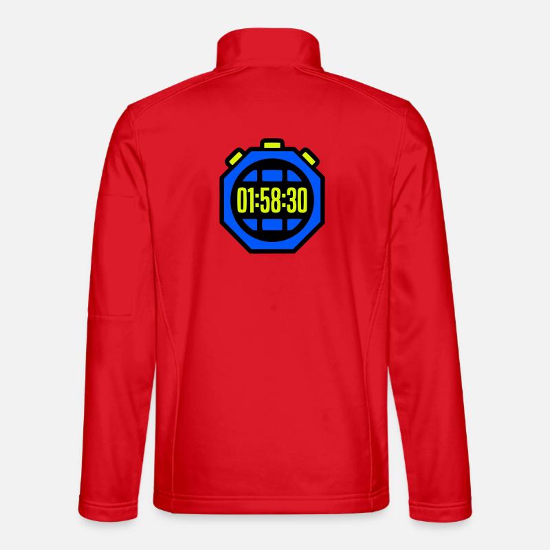 Chronomètre Meilleur Temps Semi-marathon - Veste en tissu softshell Unisexe - rouge