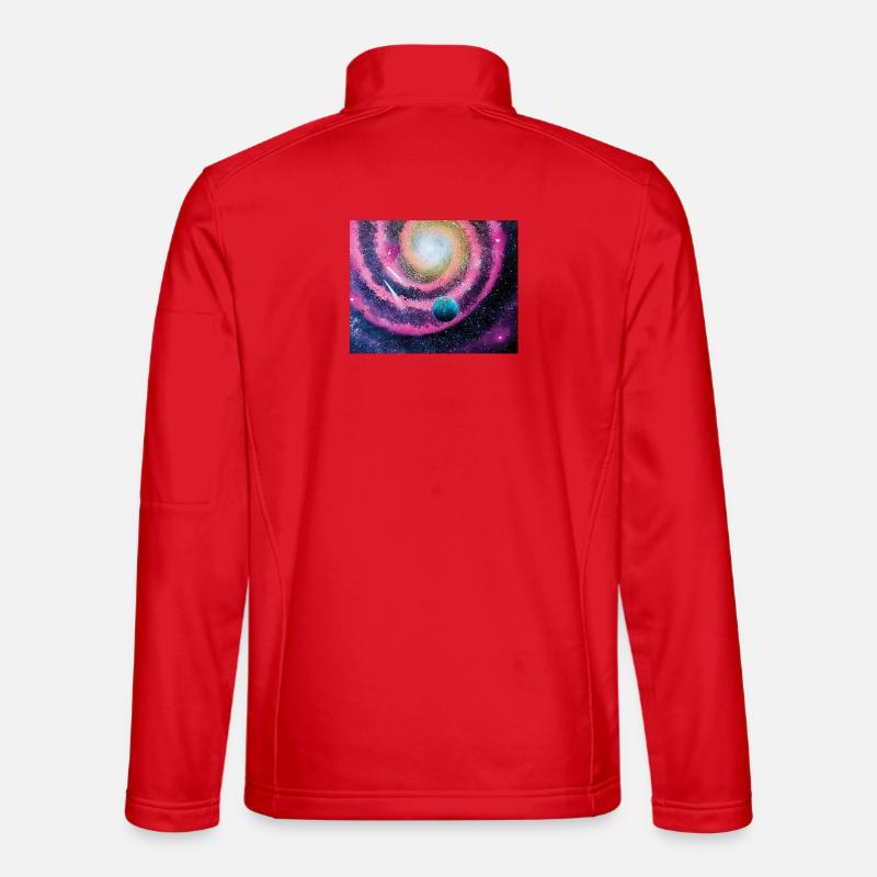 Pink Galaxy - Unisex Softshelljacke - Rot