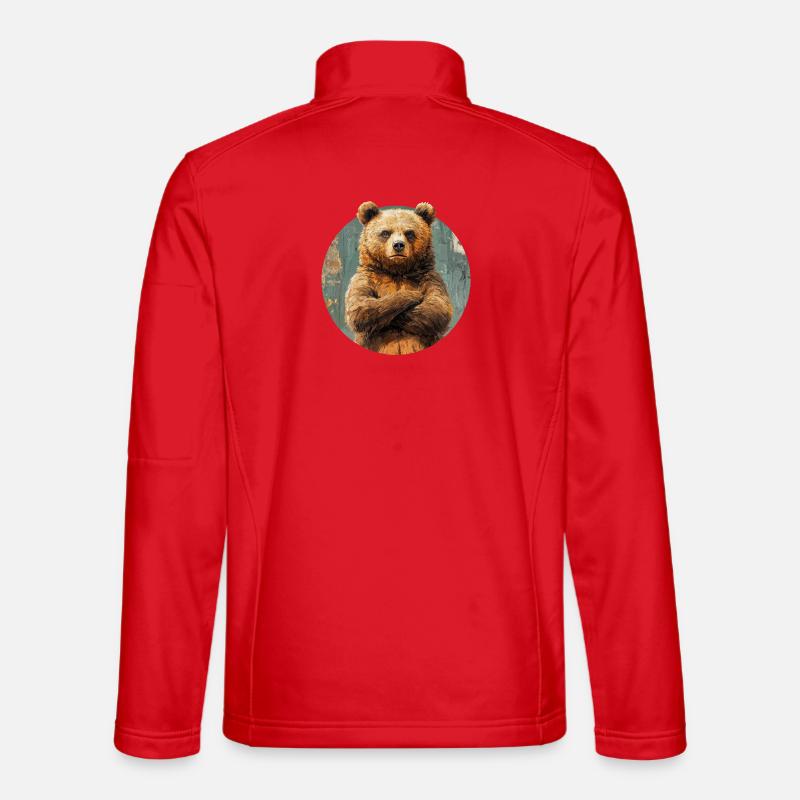 Bärendesign - Unisex Softshelljacke - Rot