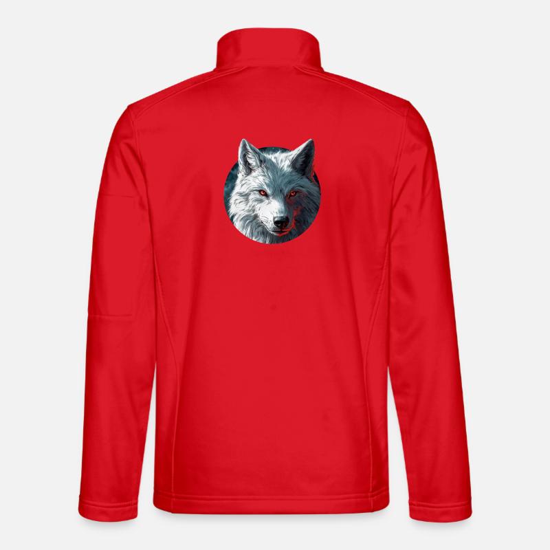 Wolf-Design - Unisex Softshelljacke - Rot
