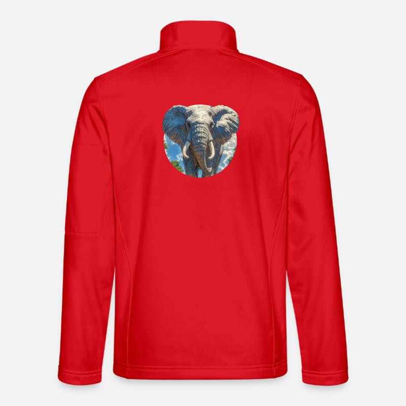 Elefantendesign - Unisex Softshelljacke - Rot