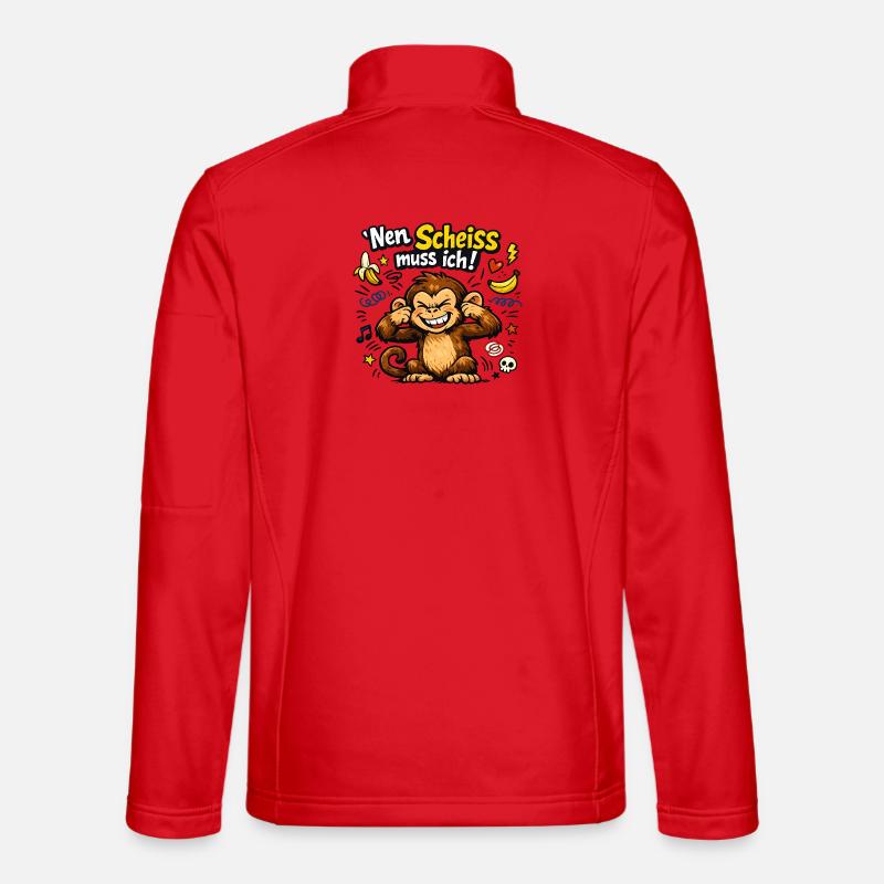 Nen Scheiss muss ich Affe - Unisex Softshelljacke - Rot