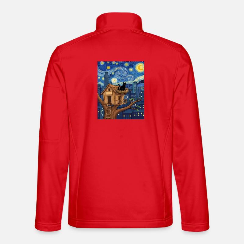 Midnight City Katzenbaumhaus - Unisex Softshelljacke - Rot