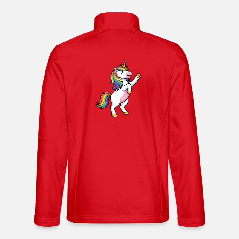 Regenbogen-Einhorntanz - Unisex Softshelljacke - Rot