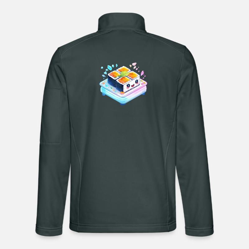 Kawaii Sushi Quartet auf Bento-Box Unisex Softshelljacke