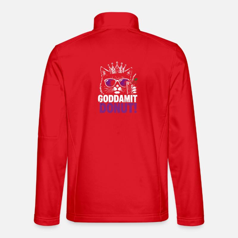 King's hangover with donut & soda - Unisex Softshell Jacket - red