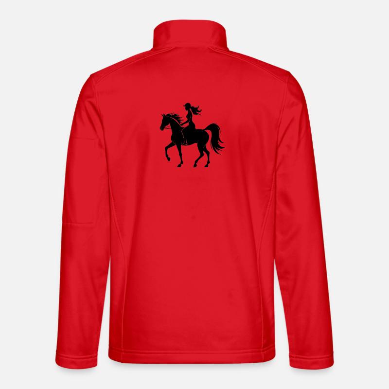 Reitpferd - Unisex Softshelljacke - Rot