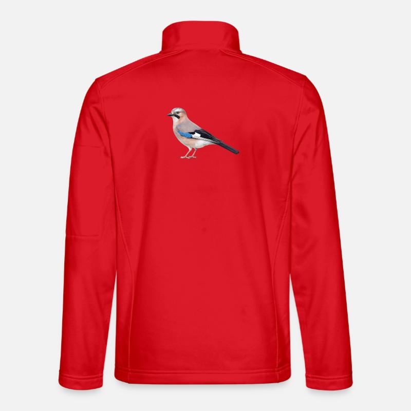 Realistic jay - Unisex Softshell Jacket - red