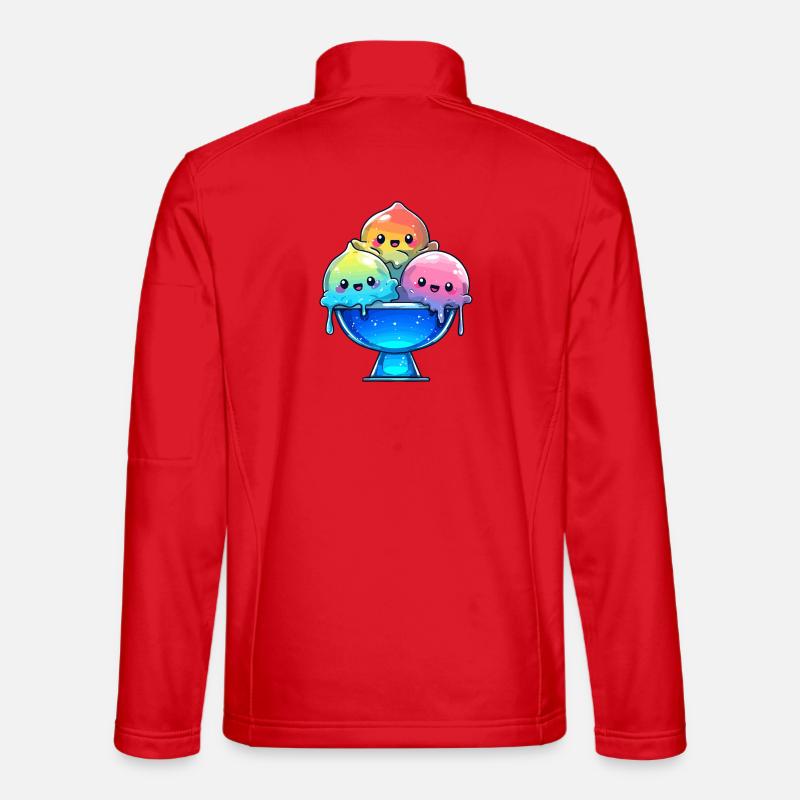 Regenbogen Eis-Trio in Schale - Unisex Softshell Jacket - red