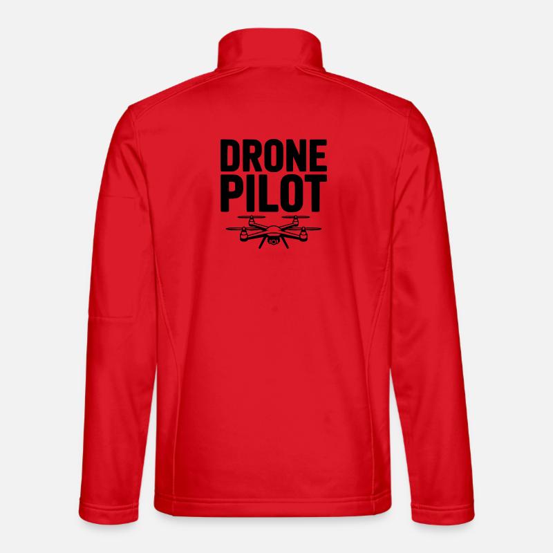 Drohnen-Pilot - Unisex Softshelljacke - Rot
