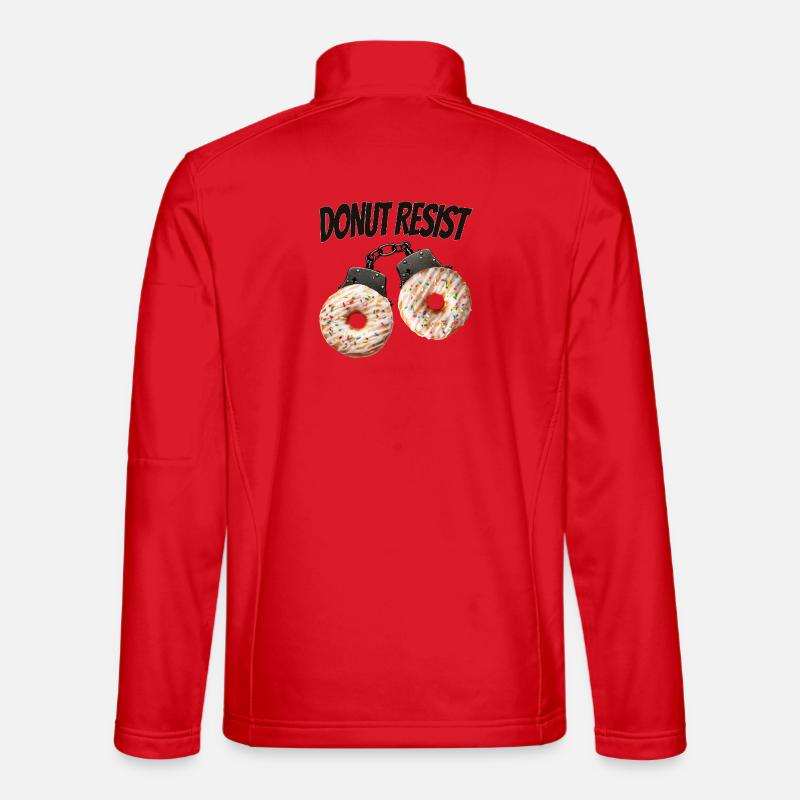 Donut Resist Funny Donut Shirt - Unisex Softshell Jacket - red
