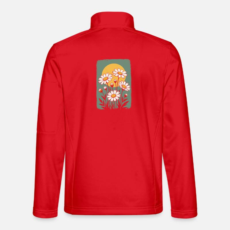 Gänseblümchen im Sonnenkreis Unisex Softshelljacke