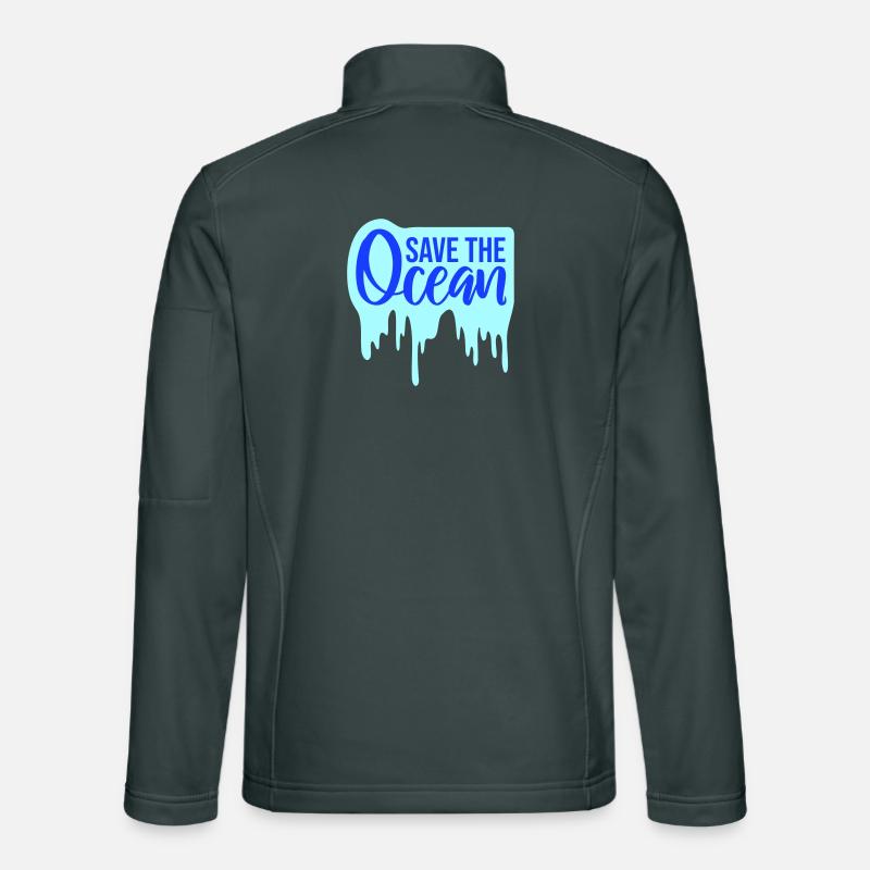 Save The Ocean Ocean Activism Environment Statement Unisex Softshell Jacket