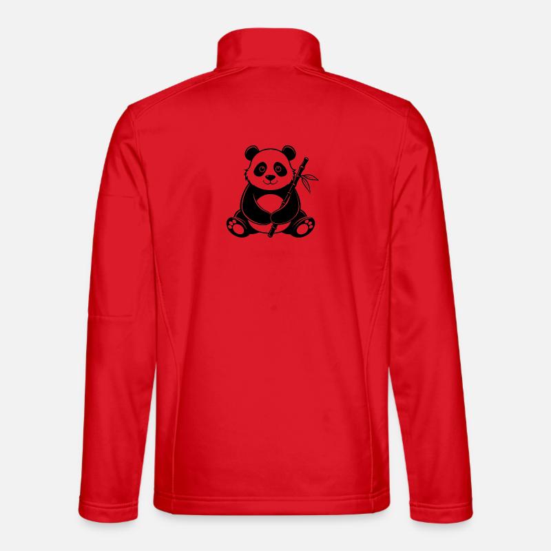 Panda avec du bambou Veste en tissu softshell Unisexe