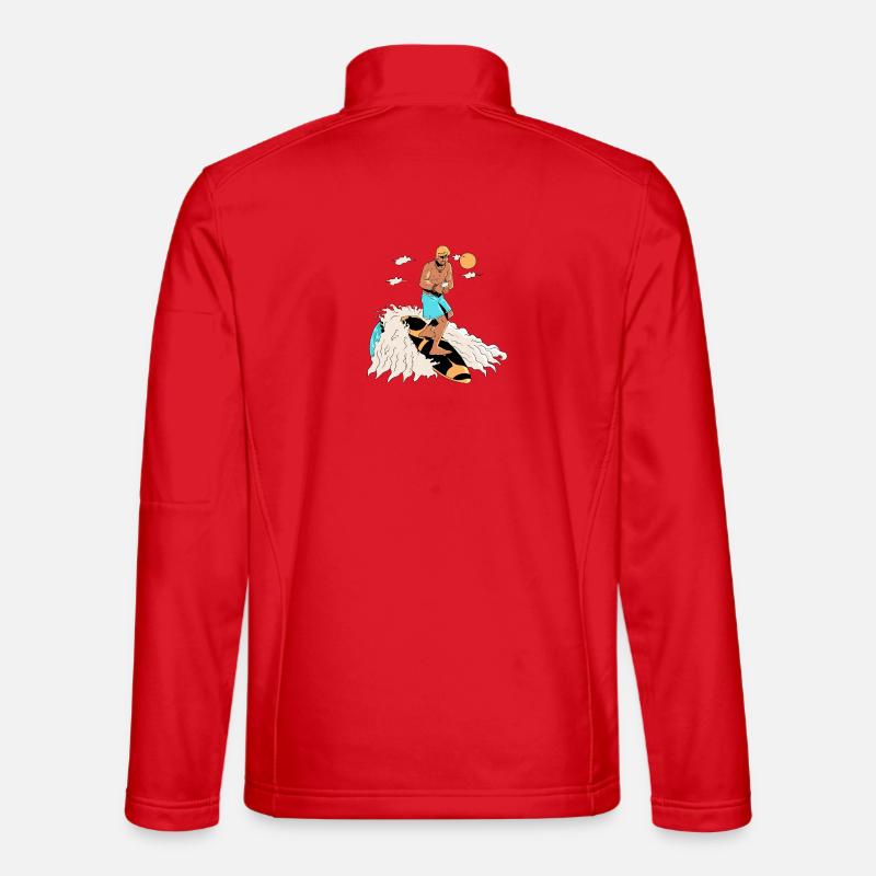 Surfer and smartphone - Unisex Softshell Jacket - red