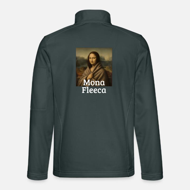 Mona Fleeca Leonardo Da Vinci Funny Cold Mona L Unisex Softshell Jacket