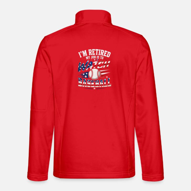 Retirement Baseball Spectators - Unisex Softshell Jacket - red
