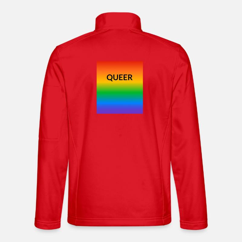 Queer Pride Gradient - Unisex Softshell Jacket - red
