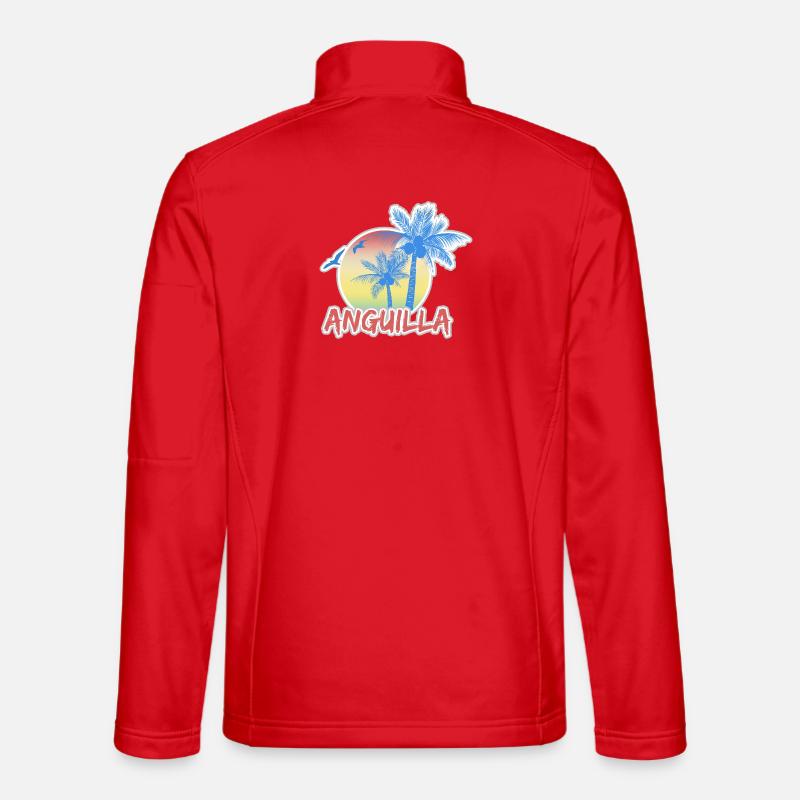 Geschenk für Anguilla - Unisex Softshelljacke - Rot
