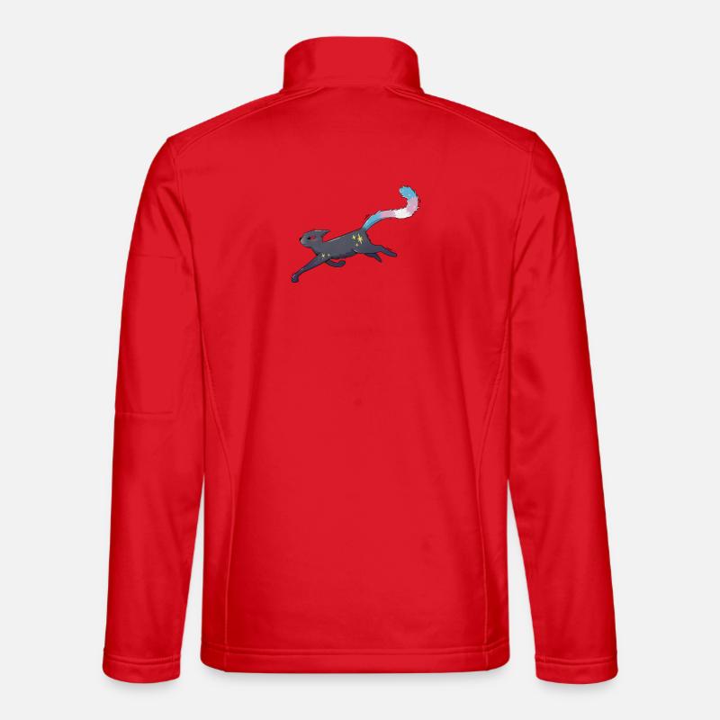 Süße Katze trans pride - Unisex Softshelljacke - Rot
