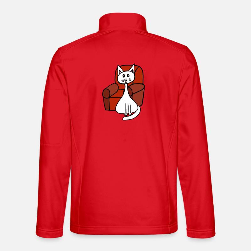 Feierabend Katze Katzen Haustiere 80er - Unisex Softshelljacke - Rot