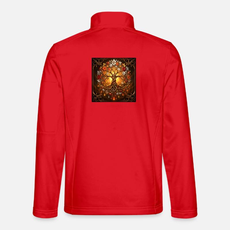 Lumineszierender Lebensbaum Unisex Softshelljacke