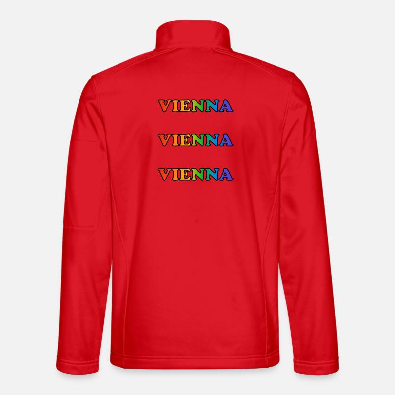 Wiener Regenbogenwiederholungen - Unisex Softshelljacke - Rot