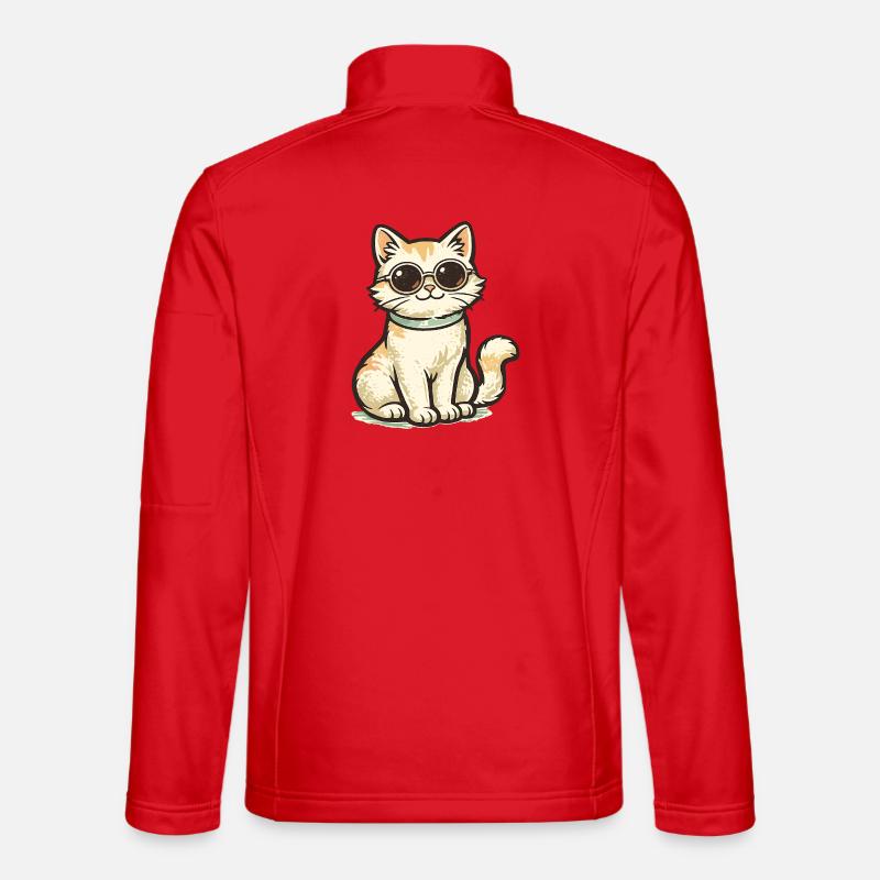 Coole Katze - Unisex Softshelljacke - Rot