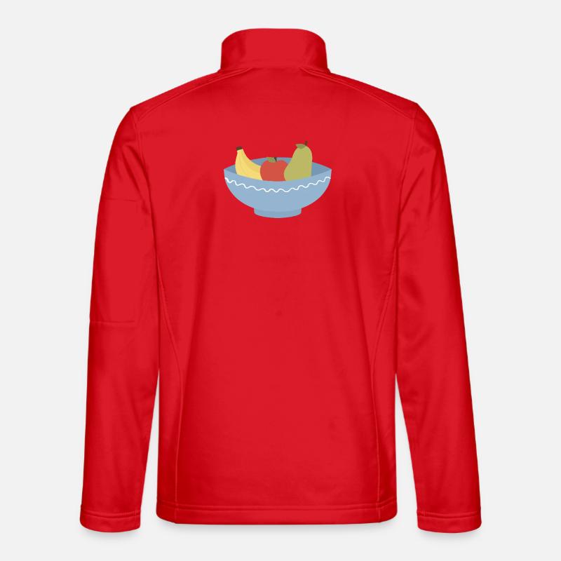 Obstschalen-Stillleben-Illustration - Unisex Softshelljacke - Rot