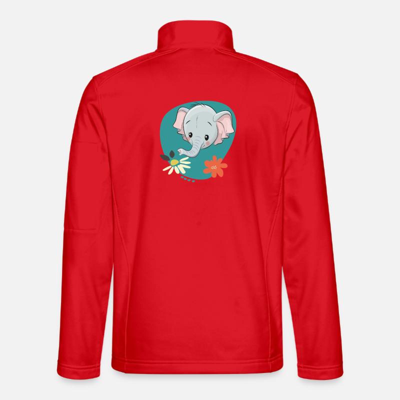 Elefant - Unisex Softshelljacke - Rot