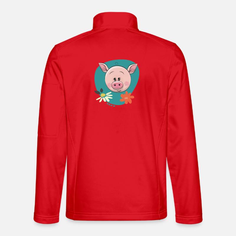 Cochon mignon Veste en tissu softshell Unisexe
