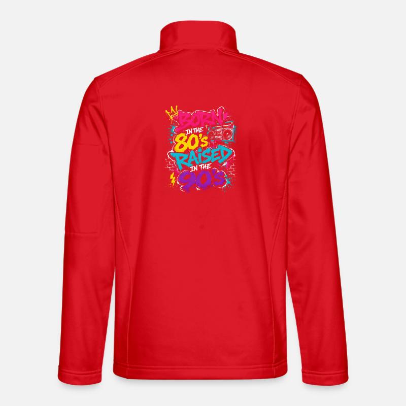 80s Boombox Neon Graffiti - Unisex Softshell Jacket - red