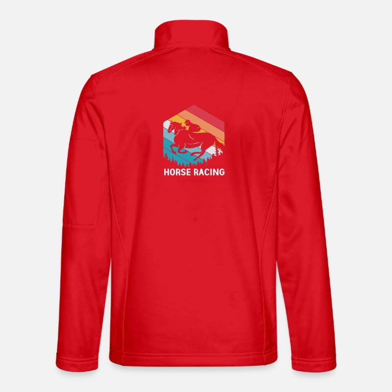Pferderennen - Unisex Softshelljacke - Rot