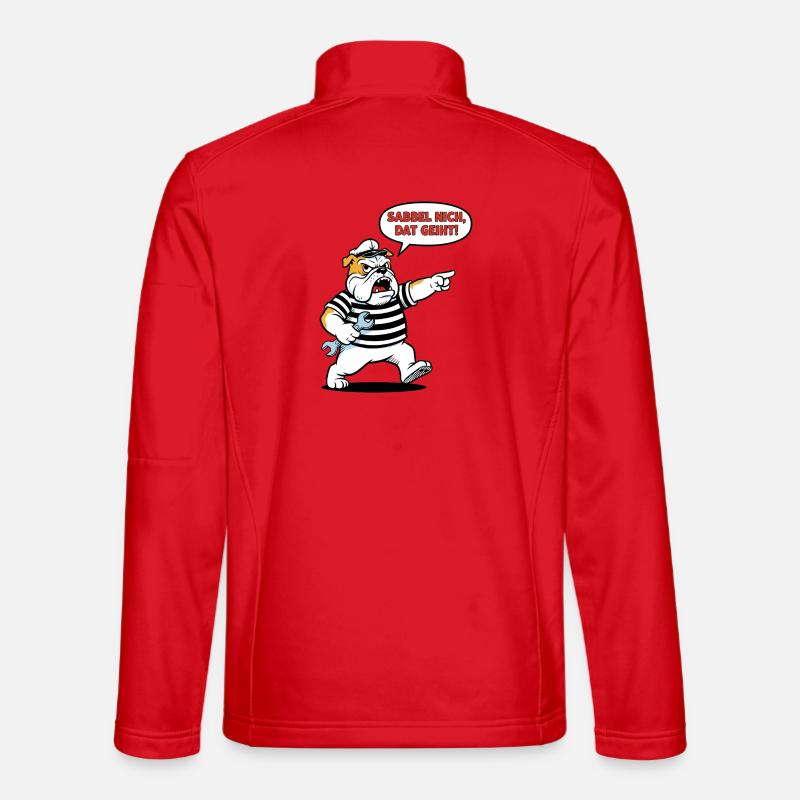 Sabbel nich, dat geiht! Bulldogge Handwerker - Unisex Softshelljacke - Rot