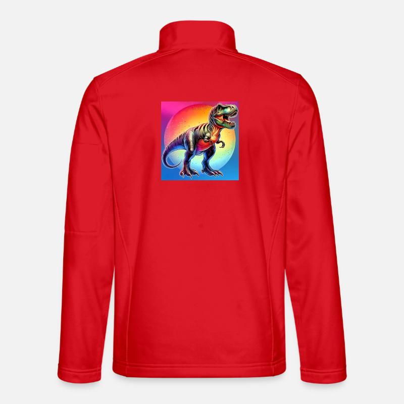 Dinosaurier - Unisex Softshelljacke - Rot