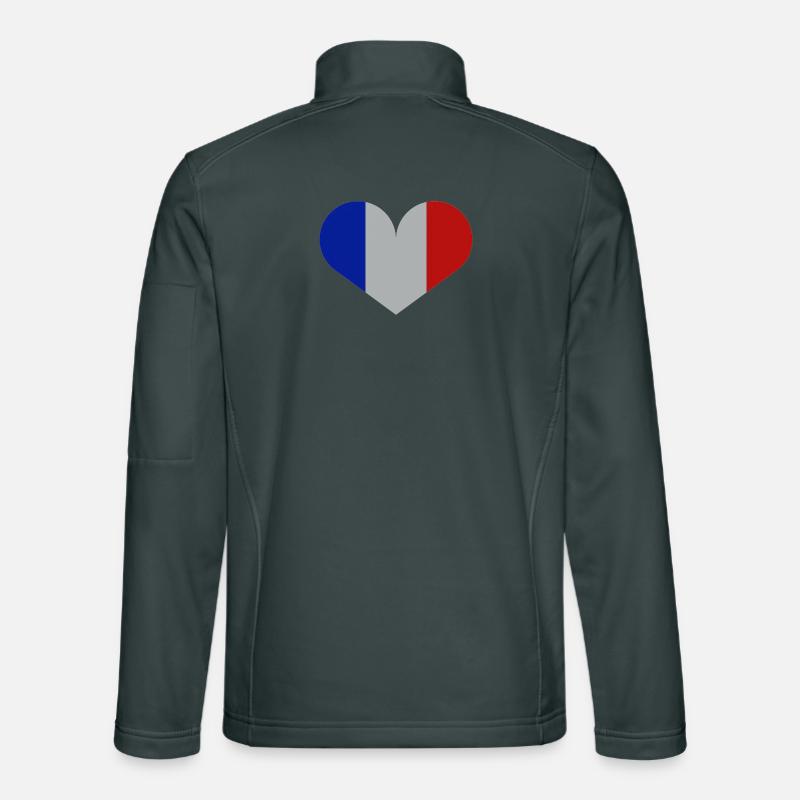 Drapeau français Veste en tissu softshell Unisexe