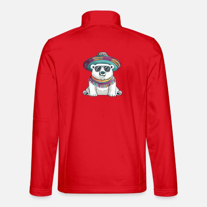 Eisbär Lustig Sombrero - Unisex Softshelljacke - Rot