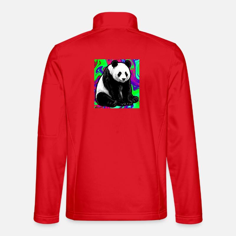 panda - Unisex Softshell Jacket - red