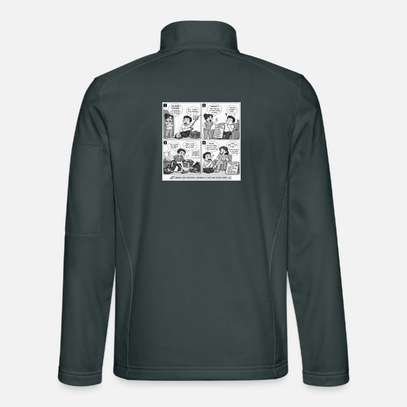 Fishing Therapy: A Comic Dilemma Unisex Softshell Jacket