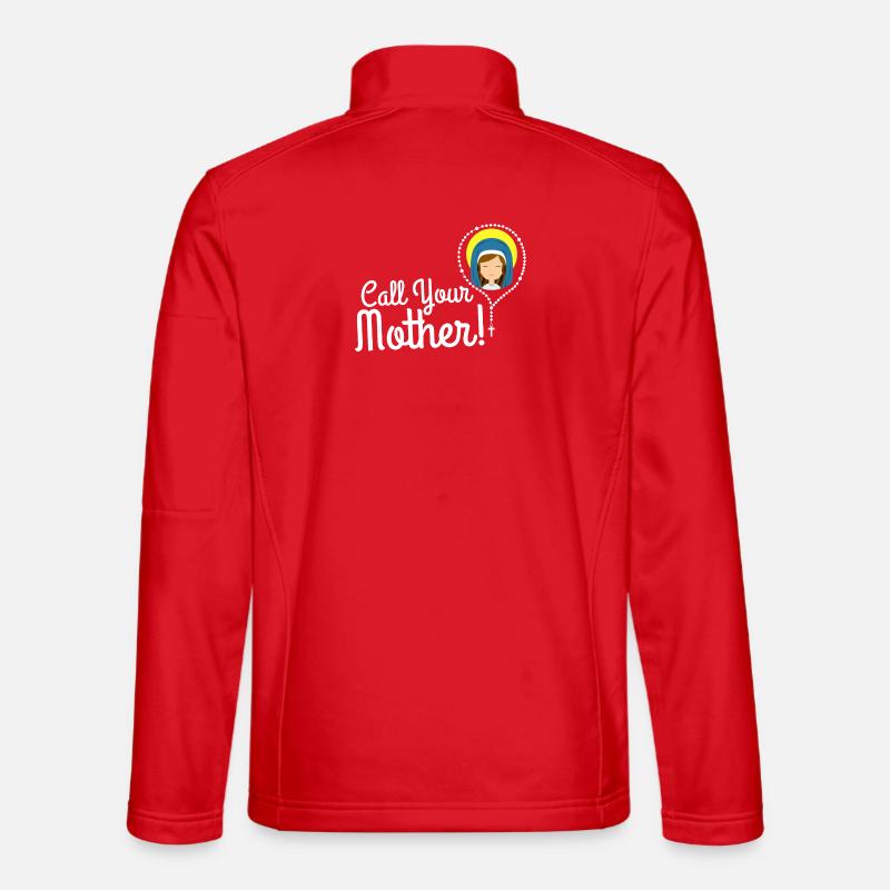 Call Your Mother Illustration Tee - Unisex Softshell Jacket - red