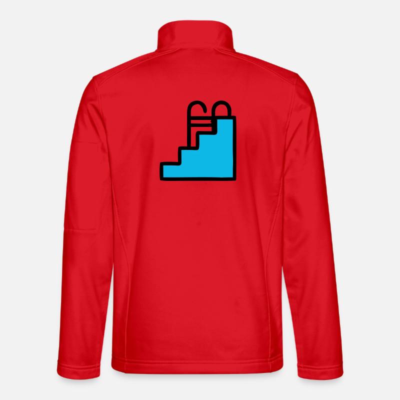 Icône de piscine Échelle de piscine Veste en tissu softshell Unisexe