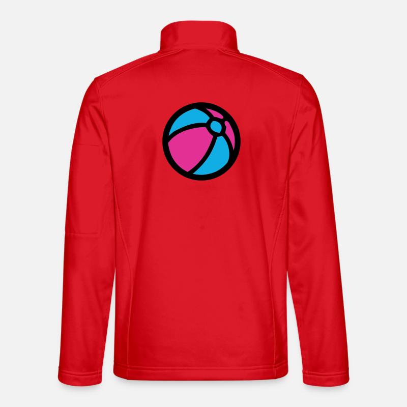 Icône d’été de plage de water-polo - Veste en tissu softshell Unisexe - rouge