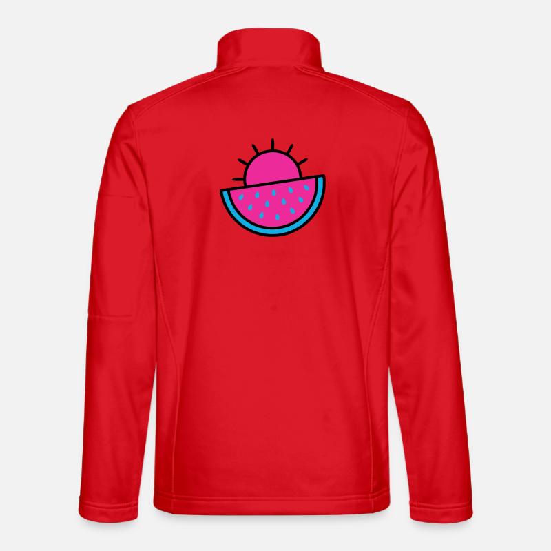 Watermelon Sun 90s Pop Art - Unisex Softshell Jacket - red