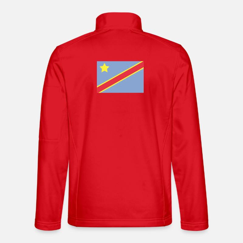 Drapeau du Congo Veste en tissu softshell Unisexe