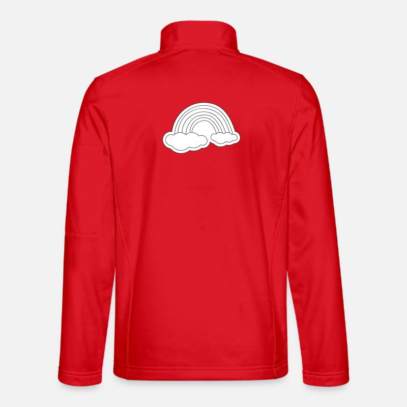 Minimalist rainbow on clouds - Unisex Softshell Jacket - red