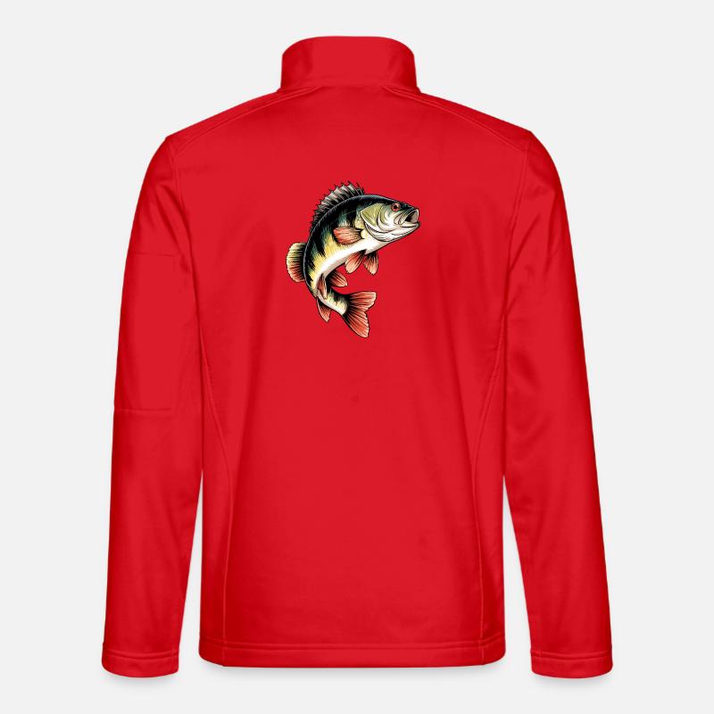 Motif de perche Veste en tissu softshell Unisexe